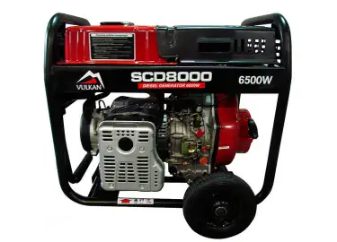 VULKAN Генераторна установка SCD8000 дизель 1ф 6,5кВт ел.старт, 18л, колеса